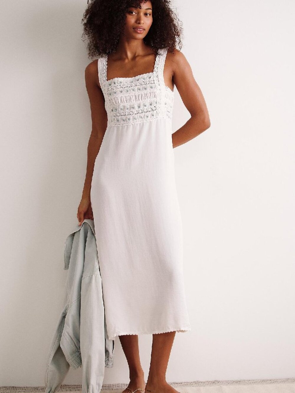 Free People Ever After Midi Slip Dress, Medium
